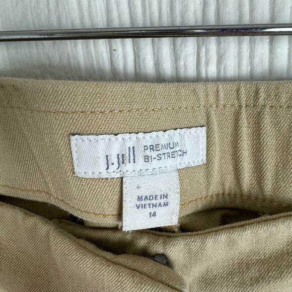 J. Jill Premium Bi-Stretch Ponte Knit Tapered Ankle Pants Size 14 Tan Khaki - Picture 6 of 9
